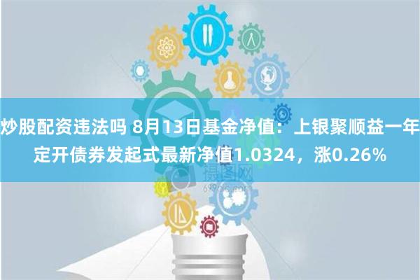 炒股配资违法吗 8月13日基金净值：上银聚顺益一年定开债券发起式最新净值1.0324，涨0.26%